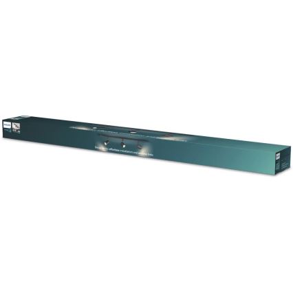 Philips - LED RGBW Stmievateľné bodové svietidlo v lištovom systéme EASYLINK HUE 3xGU10/4,7W/230V 2200-6500K 1m čierna + Hue bridge