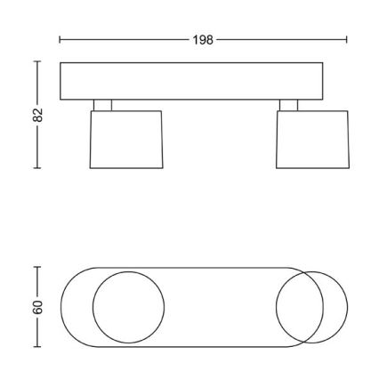 Philips - LED Stmievateľné bodové svietidlo 2xLED/4,5W/230V