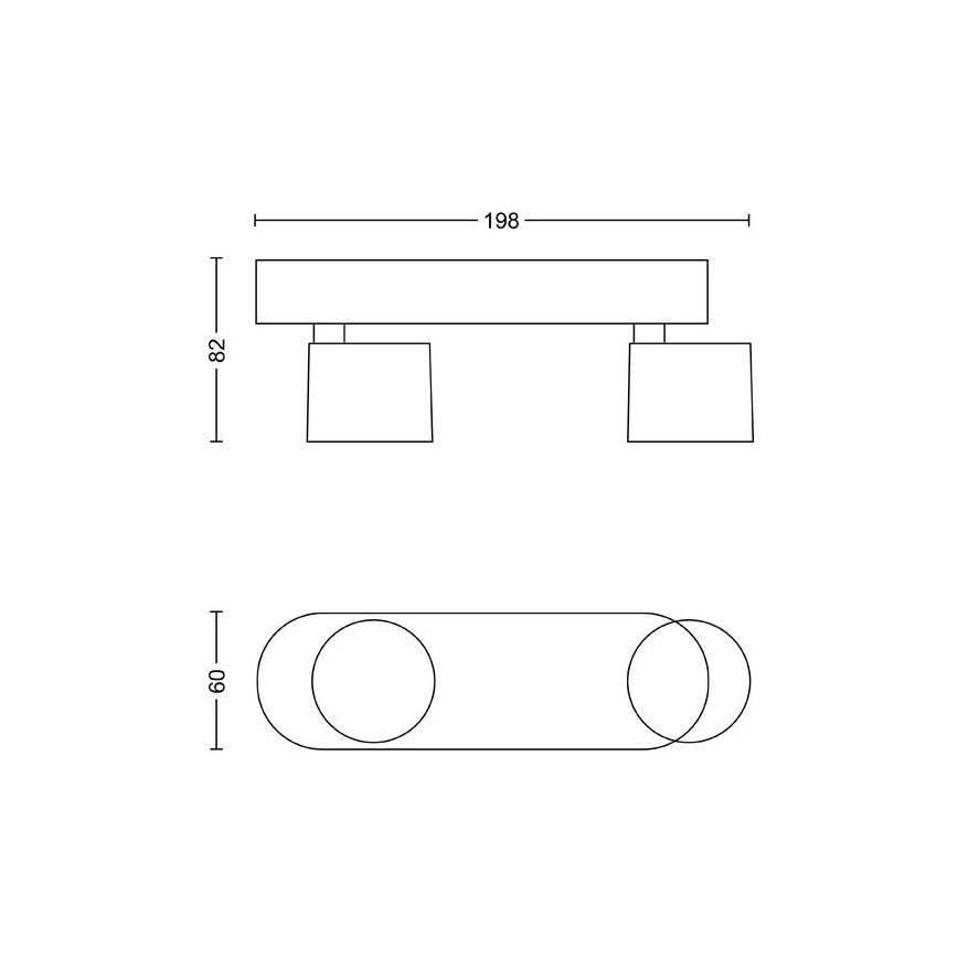 Philips - LED Stmievateľné bodové svietidlo 2xLED/4,5W/230V