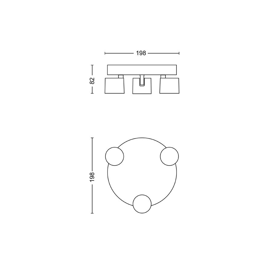Philips - LED Stmievateľné bodové svietidlo 3xLED/4,5W/230V