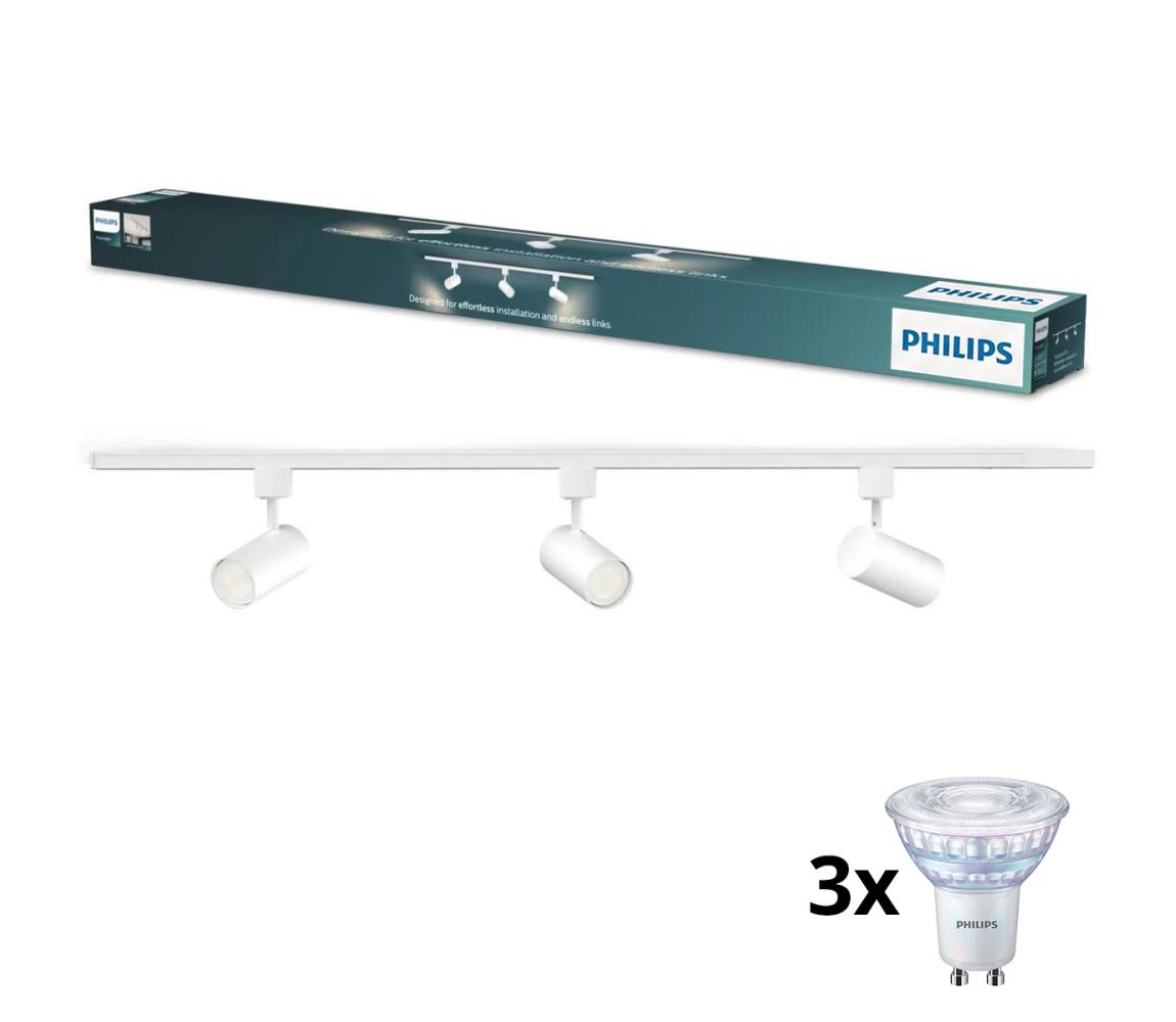 Philips - LED stmievateľné bodové svietidlo v lište sys EASYLINK 3xGU10/6,2W/230V 1m biela P7612+3xP4914