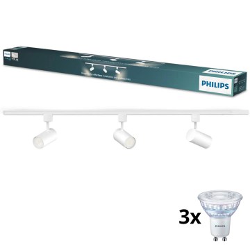 Philips - LED stmievateľné bodové svietidlo v lištovom systéme EASYLINK 3xGU10/7W/230V 1 m biele