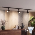 Philips - LED stmievateľné bodové svietidlo v lištovom systéme EASYLINK 3xGU10/7W/230V 1m čierne