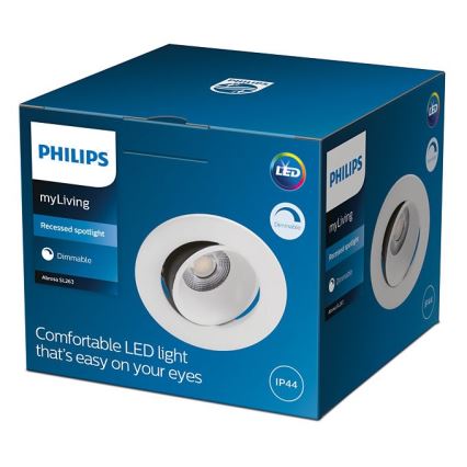 Philips - LED Stmievateľné kúpeľňové podhľadové svietidlo ABROSA 1xLED/9W/230V IP44