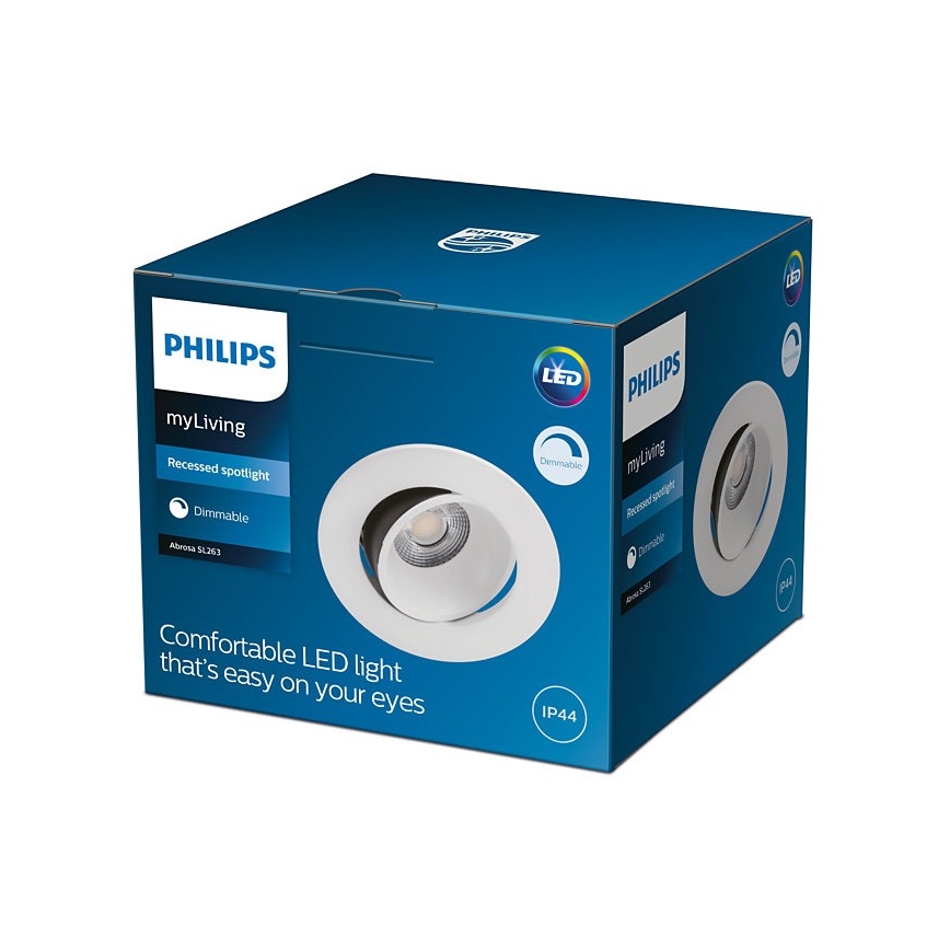 Philips - LED Stmievateľné kúpeľňové podhľadové svietidlo ABROSA 1xLED/9W/230V IP44
