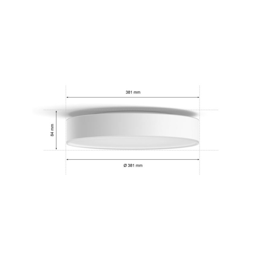 Philips - Stmievateľné kúpelňové svietidlo Hue DEVERE LED/19,2W/230V IP44 pr. 381 mm 2200-6500K + diaľkové ovládanie
