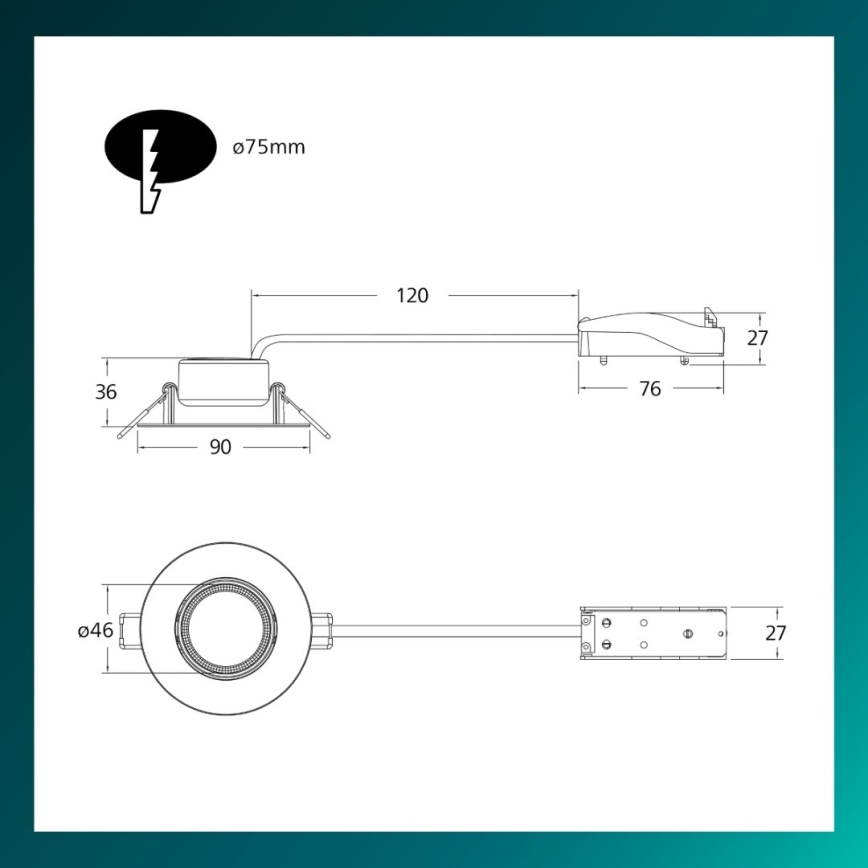 Philips - stmievateľné zapustené stropné LED svietidlo CILANTRO LED/5W/230V 4000K biela
