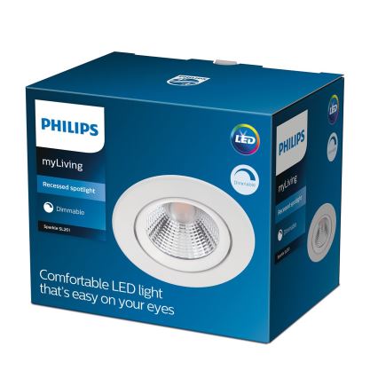 Philips - LED Stmievateľné podhľadové svietidlo LED/5,5W/230V 2700K