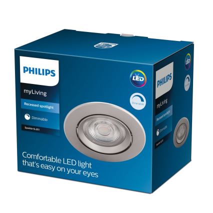 Philips - LED Stmievateľné podhľadové svietidlo LED/5W/230V 2700K