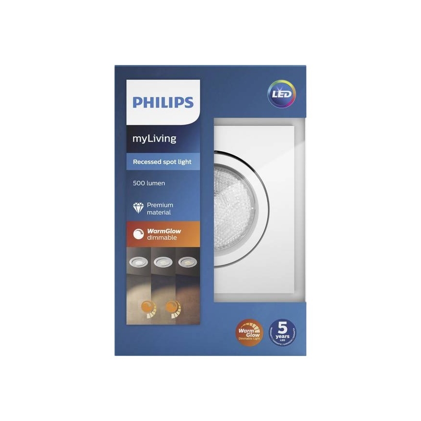 Philips 50391/31/P0 - LED Stmievateľné podhľadové svietidlo SHELLBARK Warm Glow 1xLED/4,5W/230V 2200-2700K