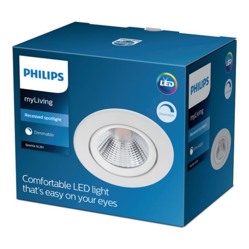 Philips - LED Stmievateľné podhľadové svietidlo SPARKLE LED/5,5W/230V biela
