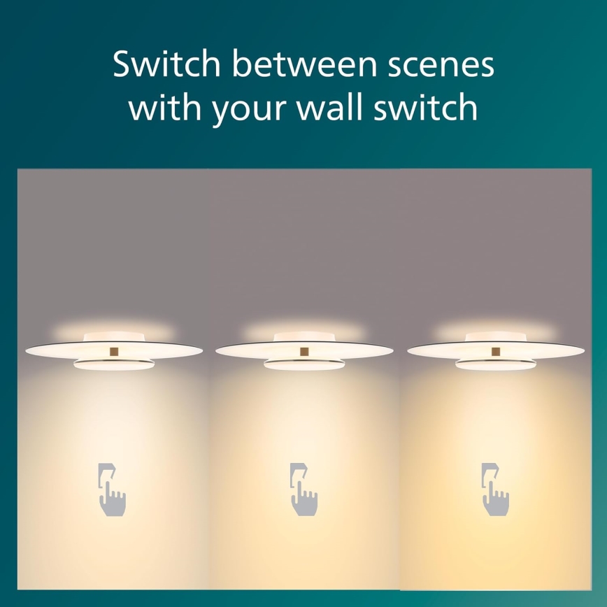 Philips- LED Stmievateľné stropné svietidlo SCENE SWITCH LED/40W/230V 2700K strieborná