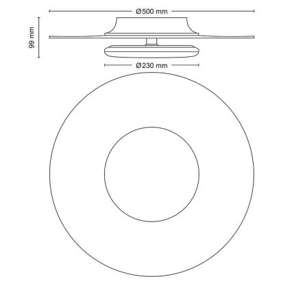 Philips- LED Stmievateľné stropné svietidlo SCENE SWITCH LED/40W/230V 2700K strieborná