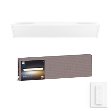 Philips - LED stmievateľné stropné svietidlo Hue AURELLE LED/39W/230V 2200-6500K 120x30 cm biela + stmievací vypínač