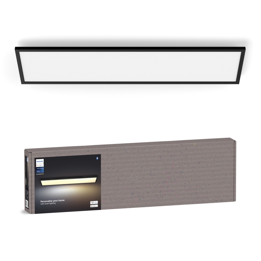 Philips - LED Stmievateľné stropné svietidlo Hue AURELLE LED/39W/230V 2200-6500K 120x30 cm čierna