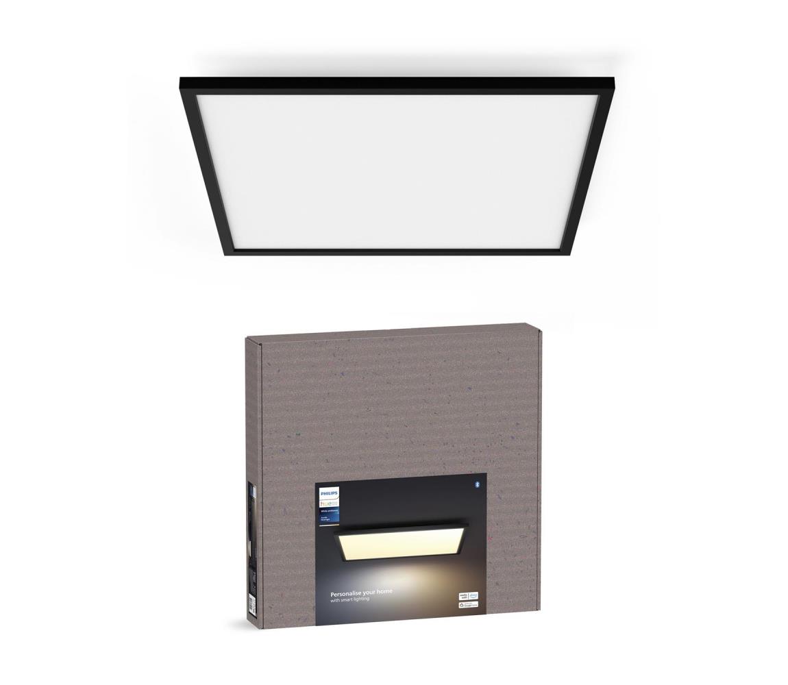 Philips - LED stmievateľné stropné svietidlo Hue AURELLE LED/39W/230V 60x60 cm čierna 8720169329010