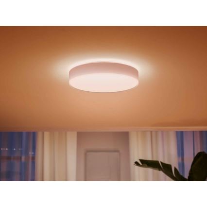 Philips - LED Stmievateľné stropné svietidlo Hue LED/33,5W/230V 2200-6500K pr. 425 mm biela + diaľkové ovládanie