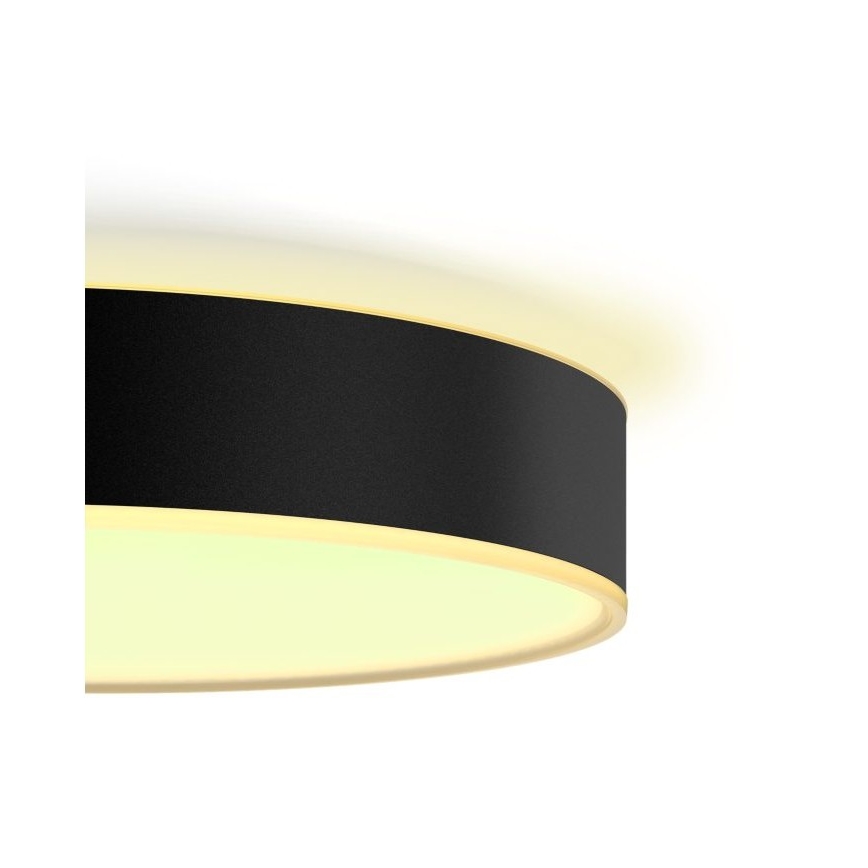 Philips - LED Stmievateľné stropné svietidlo Hue LED/19,2W/230V 2200-6500K pr. 381 mm čierna + diaľkové ovládanie
