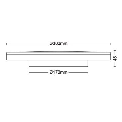 Philips - LED Stmievateľné stropné svietidlo SCENE SWITCH LED/18W/230V pr. 30 cm 2700K čierna