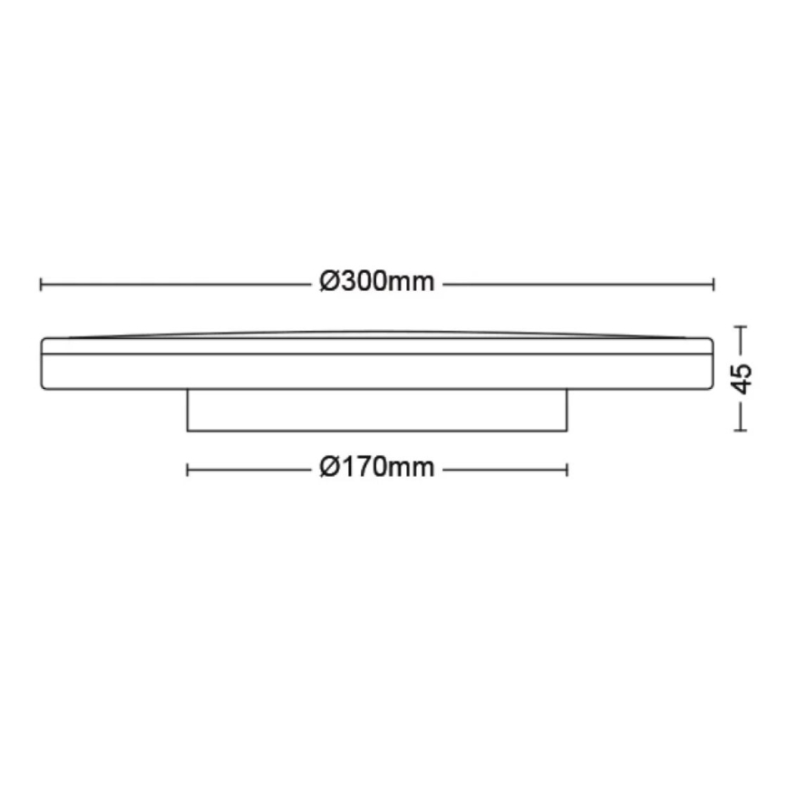 Philips - LED Stmievateľné stropné svietidlo SCENE SWITCH LED/18W/230V pr. 30 cm 2700K čierna