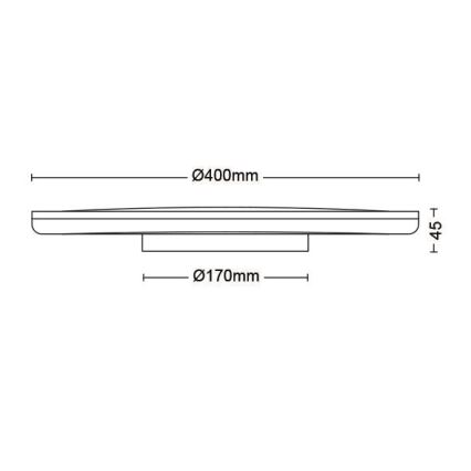 Philips - LED Stmievateľné stropné svietidlo SCENE SWITCH LED/22W/230V pr. 40 cm 2700K čierna