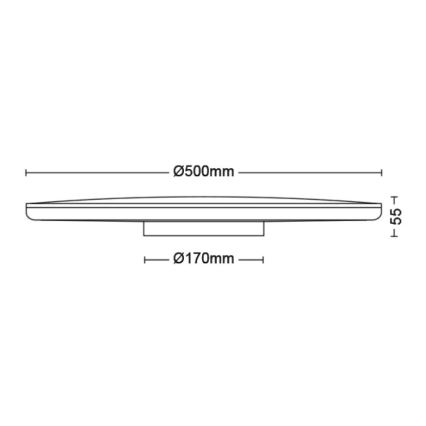 Philips - LED Stmievateľné stropné svietidlo SCENE SWITCH LED/36W/230V pr. 50 cm 2700K biela