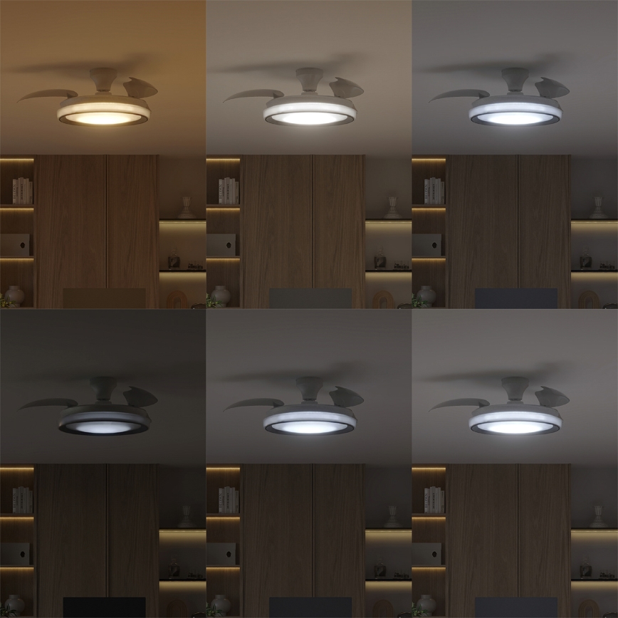Philips - Stmievateľné LED stropné svietidlo s ventilátorom BLISS LED/35W/230V biela + diaľkové ovládanie