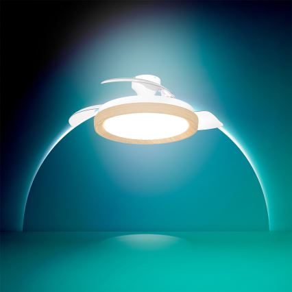 Philips - LED stmievateľné stropné svietidlo s ventilátorom BLISS LED/35W/230V hnedé + diaľkové ovládanie