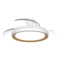 Philips - LED Stmievateľné stropné svietidlo s ventilátorom BLISS LED/35W/230V zlaté + diaľkové ovládanie