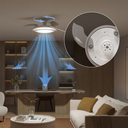 Philips - LED Stmievateľné stropné svietidlo s ventilátorom BLISS LED/35W/230V zlaté + diaľkové ovládanie