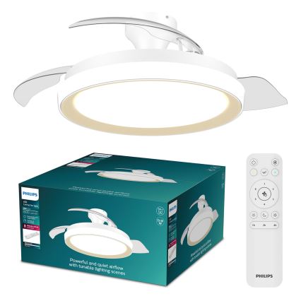 Philips - LED Stmievateľné stropné svietidlo s ventilátorom BLISS LED/35W/230V zlaté + diaľkové ovládanie