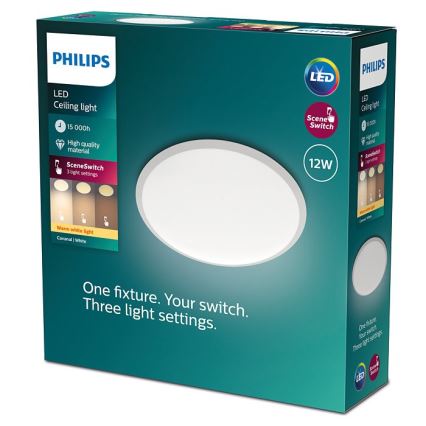 Philips - LED Stmievateľné stropné svietidlo SCENE SWITCH LED/12W/230V