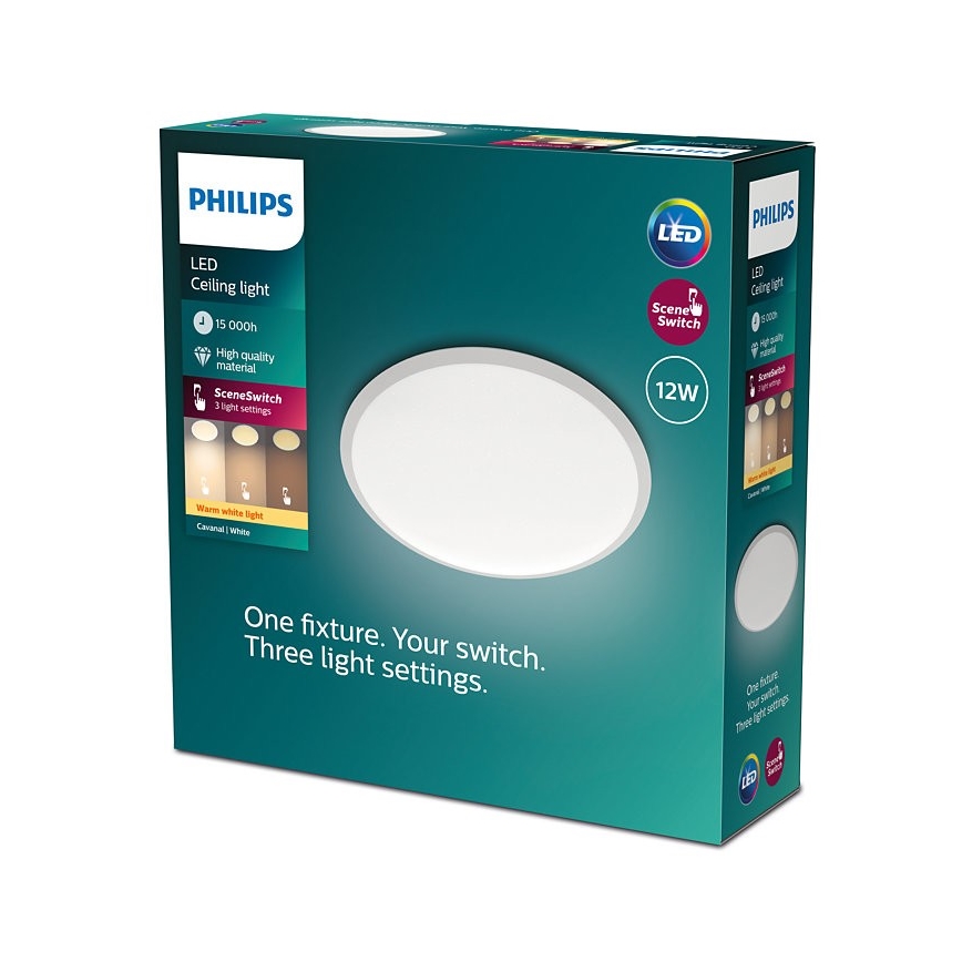 Philips - LED Stmievateľné stropné svietidlo SCENE SWITCH LED/12W/230V