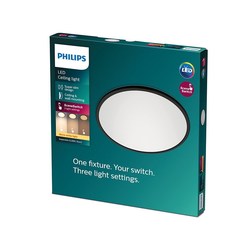 Philips - LED Stmievateľné stropné svietidlo SUPERSLIM CL550 LED/15W/230V