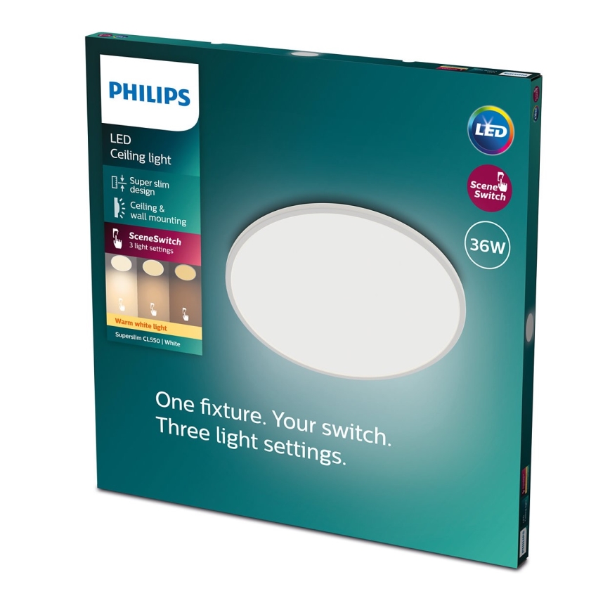 Philips - LED Stmievateľné stropné svietidlo SCENE SWITCH LED/36W/230V