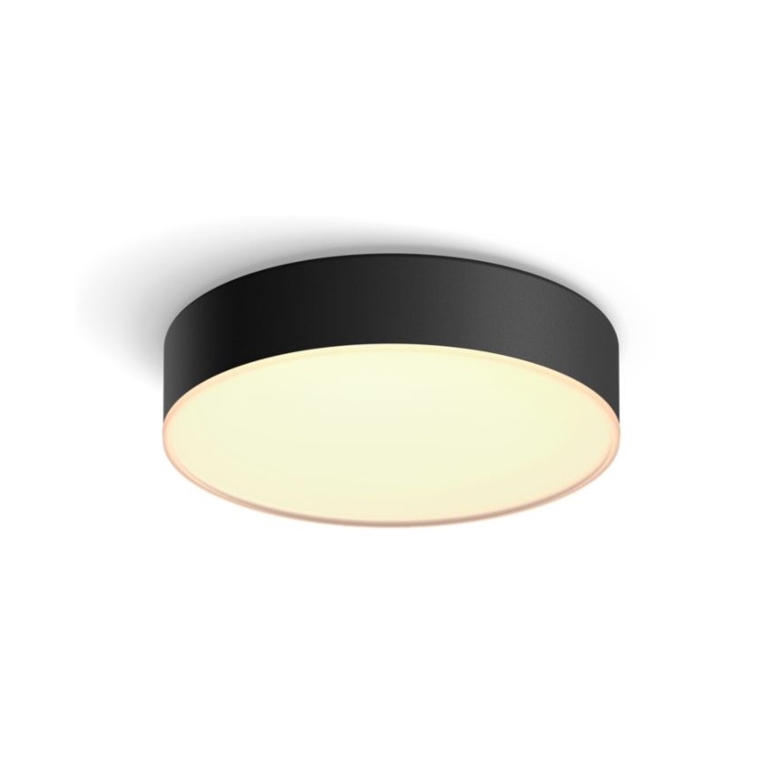 Philips - LED Stmievateľné stropné svietidlo Hue LED/9,6W/230V 2200-6500K pr. 261 mm čierna + diaľkové ovládanie