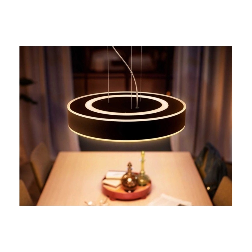 Philips - LED Stmievateľný luster na lanku Hue LED/33,5W/230V 2200-6500K čierna + diaľkové ovládanie
