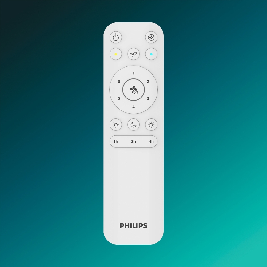 Philips - LED stmievateľný stropný ventilátor OLAS LED/24W/230V priemer 132 cm čierna/hnedá + diaľkové ovládanie