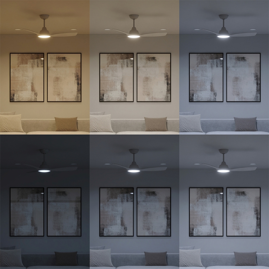Philips - LED stmievateľný stropný ventilátor OLAS LED/24W/230V priemer 106 cm biela + diaľkové ovládanie