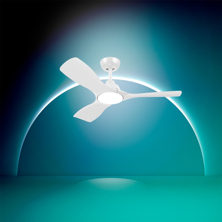 Philips - LED stmievateľný stropný ventilátor OLAS LED/24W/230V priemer 106 cm biela + diaľkové ovládanie