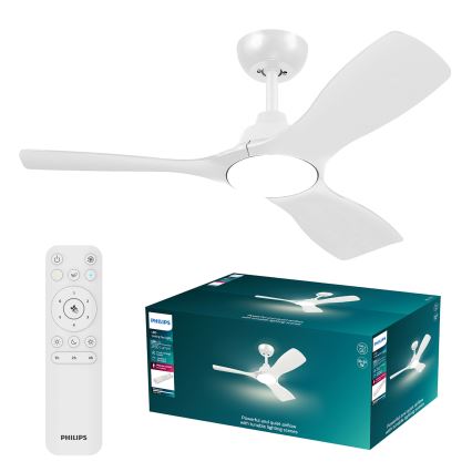 Philips - LED stmievateľný stropný ventilátor OLAS LED/24W/230V priemer 106 cm biela + diaľkové ovládanie