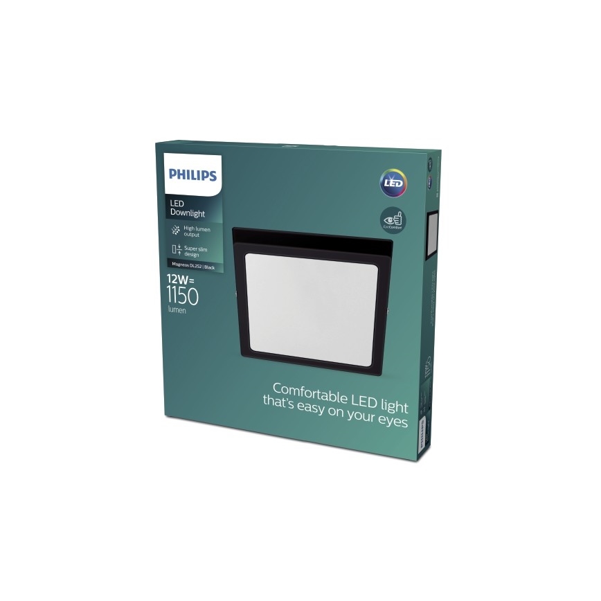 Philips - LED Stropné svietidlo LED/12W/230V 2700K čierna