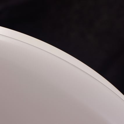 Svetlosivá polkruhová plocha s bielym okrajom je zobrazená na tmavom pozadí.