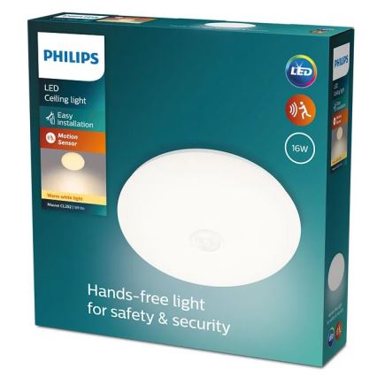 Philips - LED Stropné svietidlo so senzorom LED/16W/230V 2700K