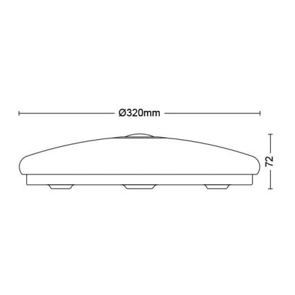 Philips - LED Stropné svietidlo so senzorom LED/16W/230V 2700K