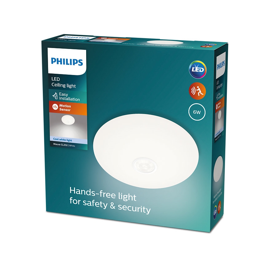Philips - LED Stropné svietidlo so senzorom MAUVE LED/6W/230V 4000K