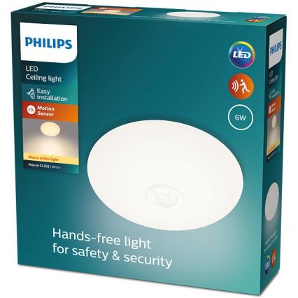 Philips - LED Stropné svietidlo so senzorom MAUVE LED/6W/230V