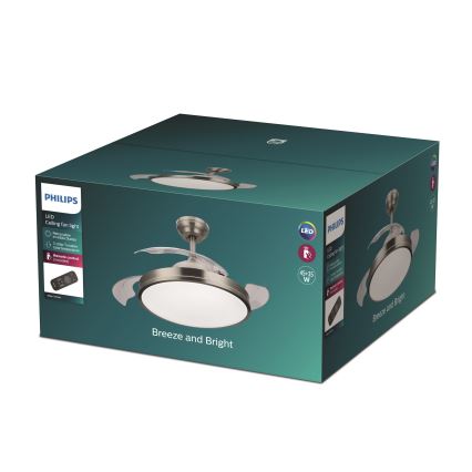 Philips - LED Stropný ventilátor  LED/35W/230V 5500/4000/2700K +  diaľkové ovládanie