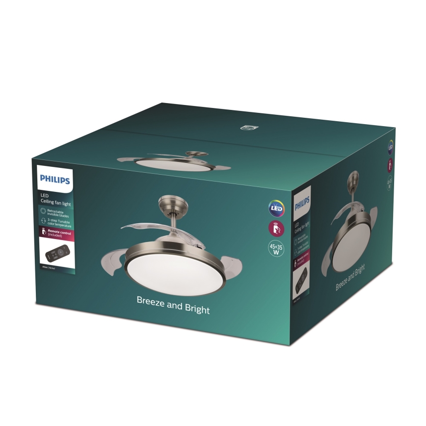 Philips - LED Stropný ventilátor  LED/35W/230V 5500/4000/2700K +  diaľkové ovládanie