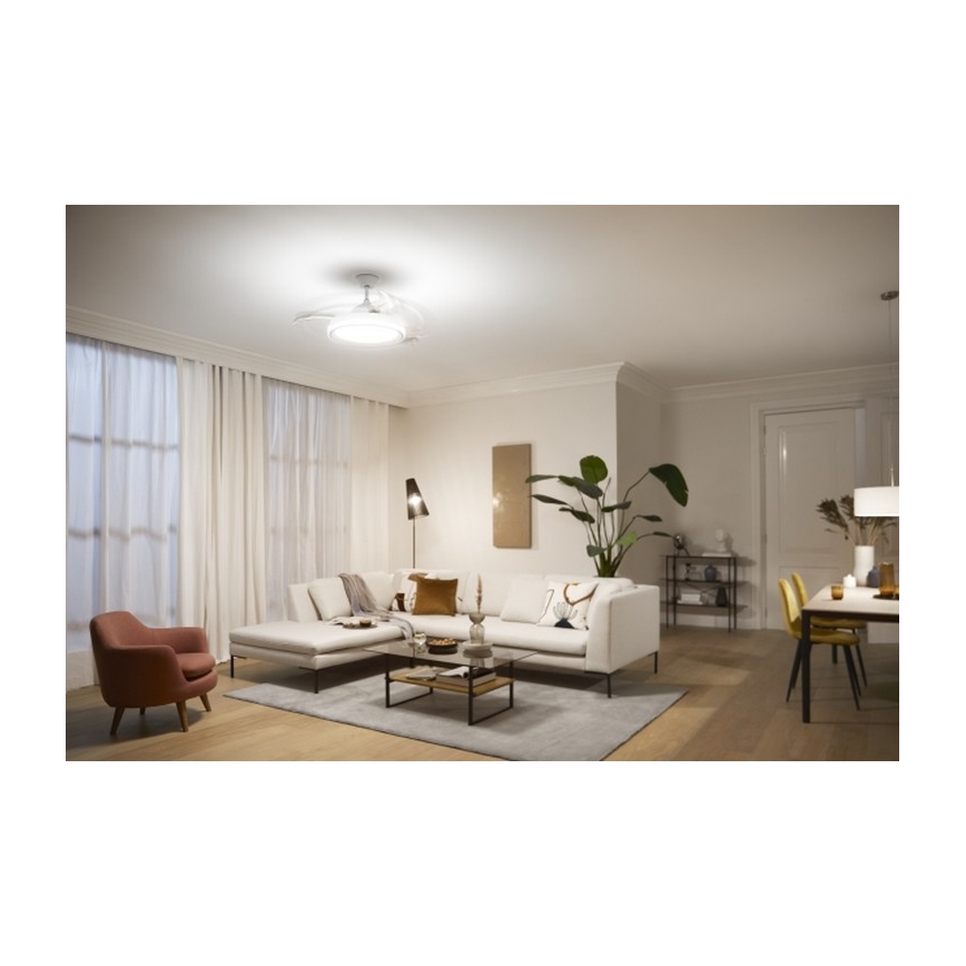 Philips - LED Stropný ventilátor LED/35W/230V 5500/4000/2700K biela + diaľkové ovládanie